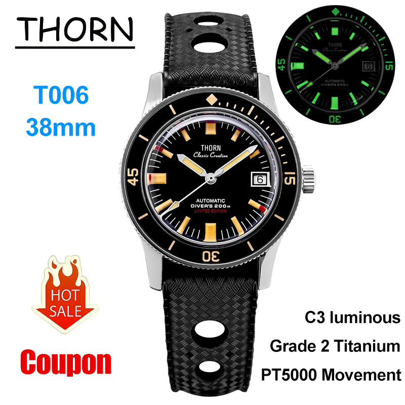 Luxury Watch Grade - Thorn T006 Mechanisch Horloge 50-Fathoms Grade