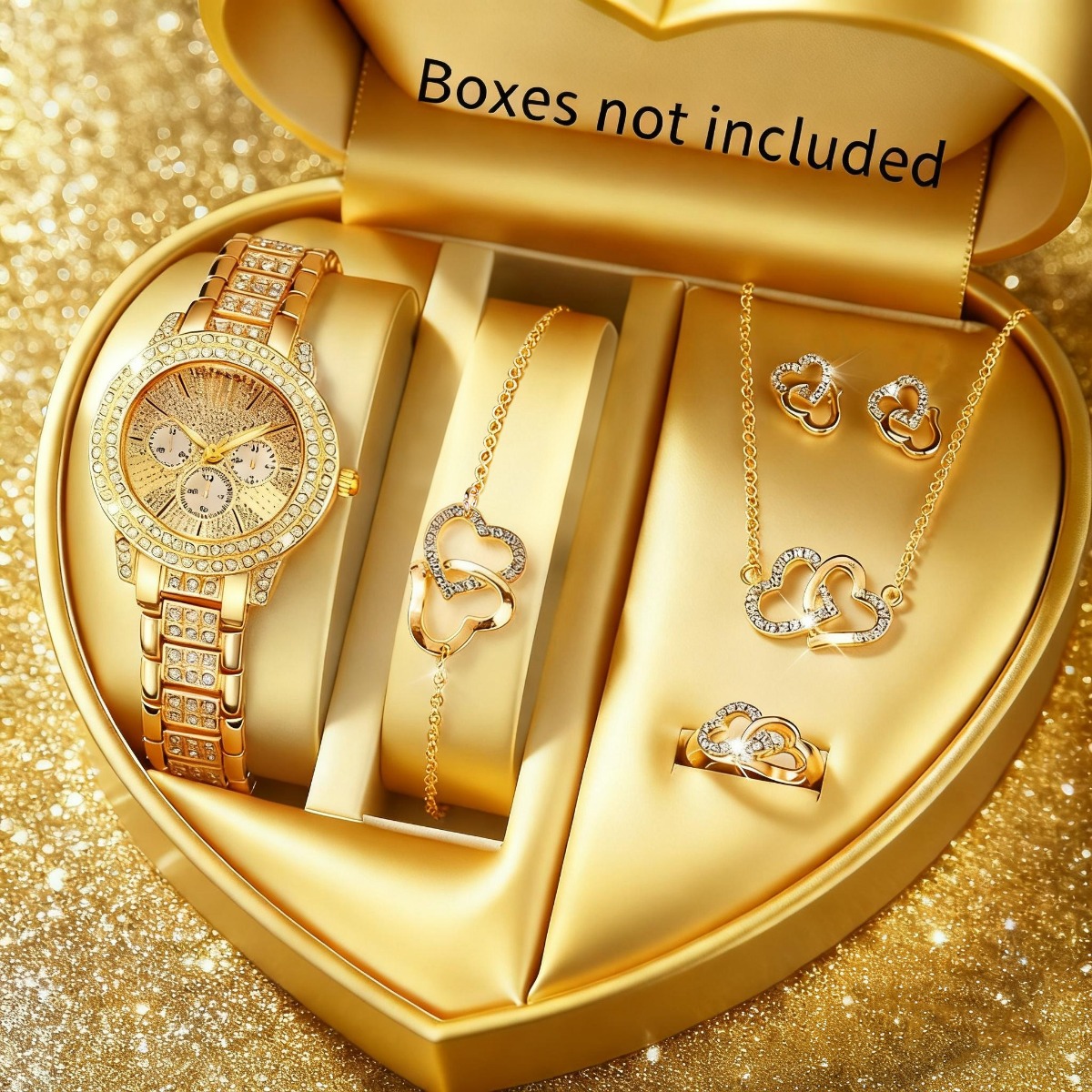 Luxury Watch Packaging Box - 6 STKS Luxe Strass Vrouwen Horloge