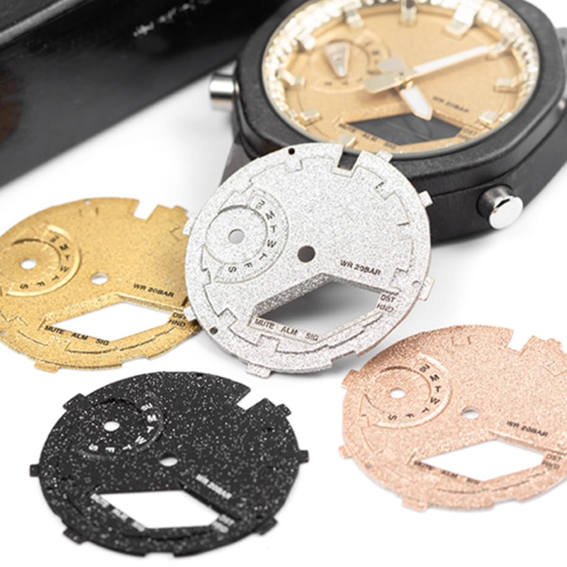 Casio Watch G-Shock Ga-2100 - Frost Gold Fire Patroon Wijzerplaat Voor