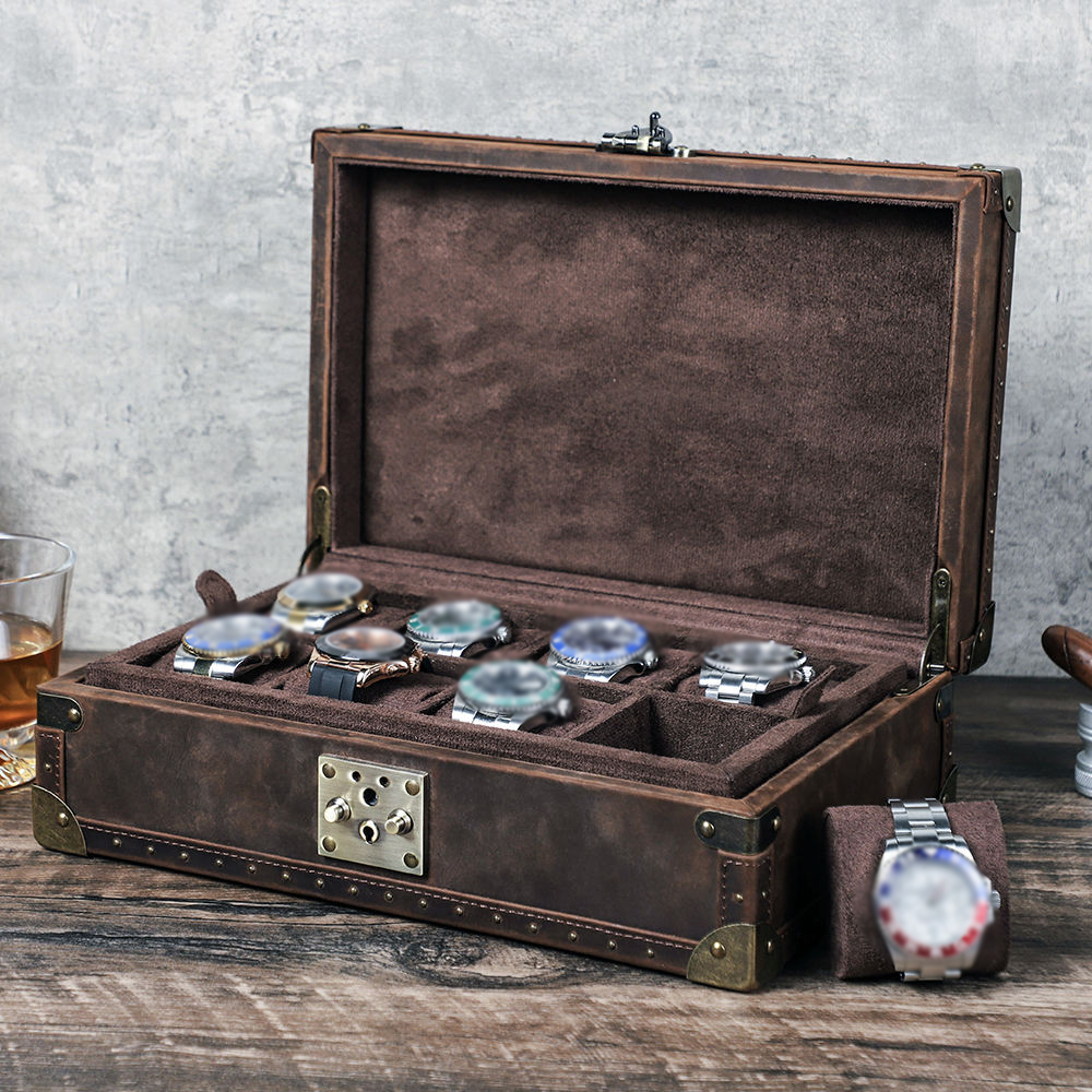 Luxury Watch Case Travel - CONTACT'S FAMILY 8 Lederen Op maat