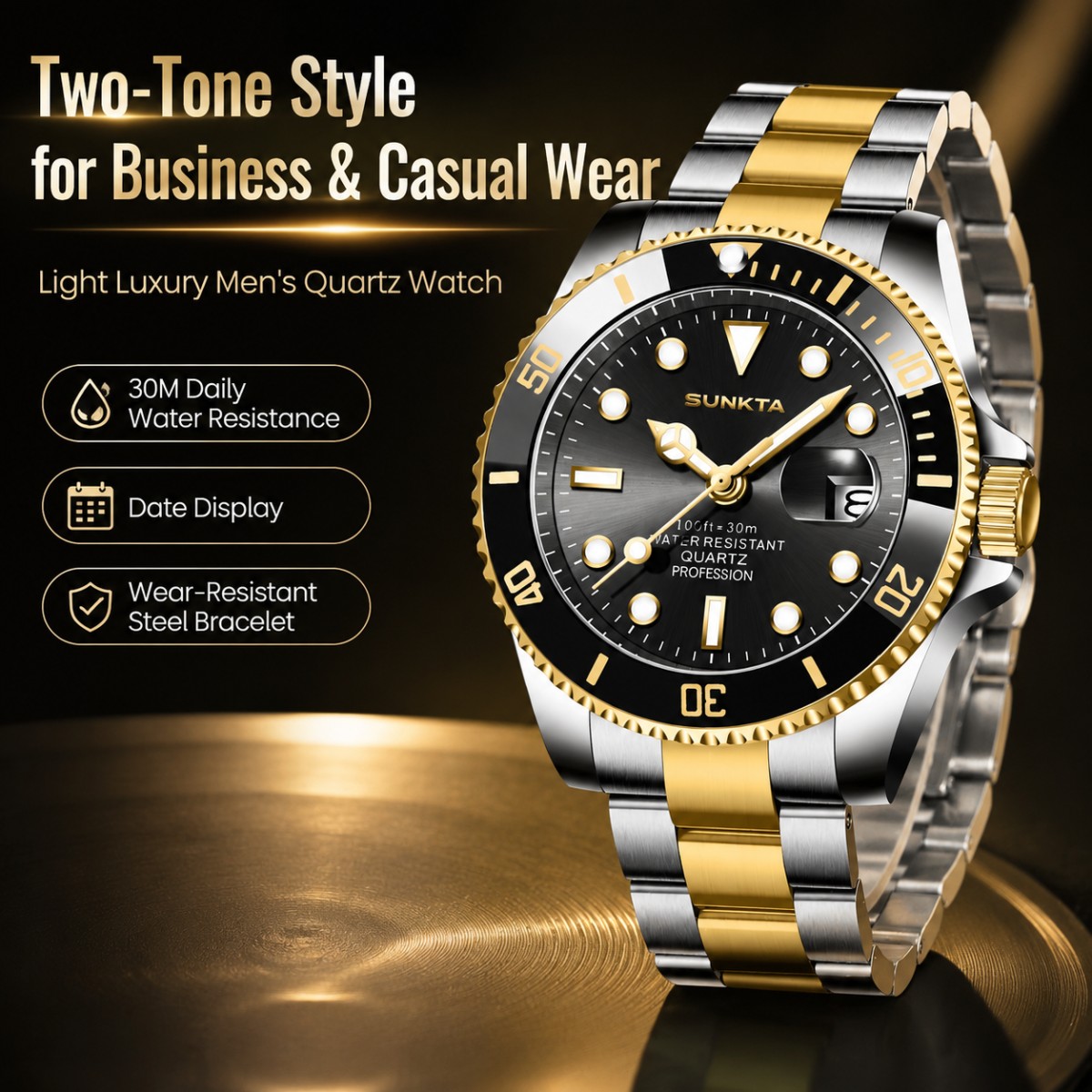 Luxury Watch All Brands - SUNKTA Topmerk Luxe Herenhorloges Mode Quartz