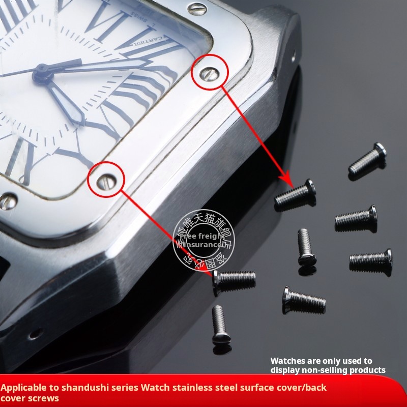 Cartier Watch Santos - Massief Roestvrijstalen Schroef Voor Cartier Santos