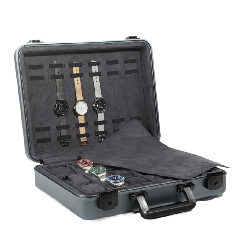 Luxury Watch Case Travel - Aluminium Luxe Horloge Doos Grote Metalen
