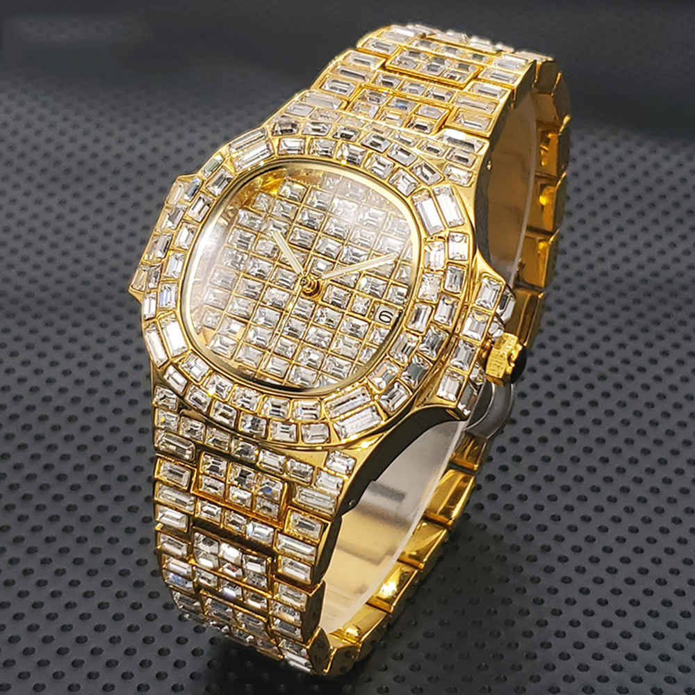 Luxury Watch Grade - Hoogwaardig volledig stenen polshorloge Hip Hop