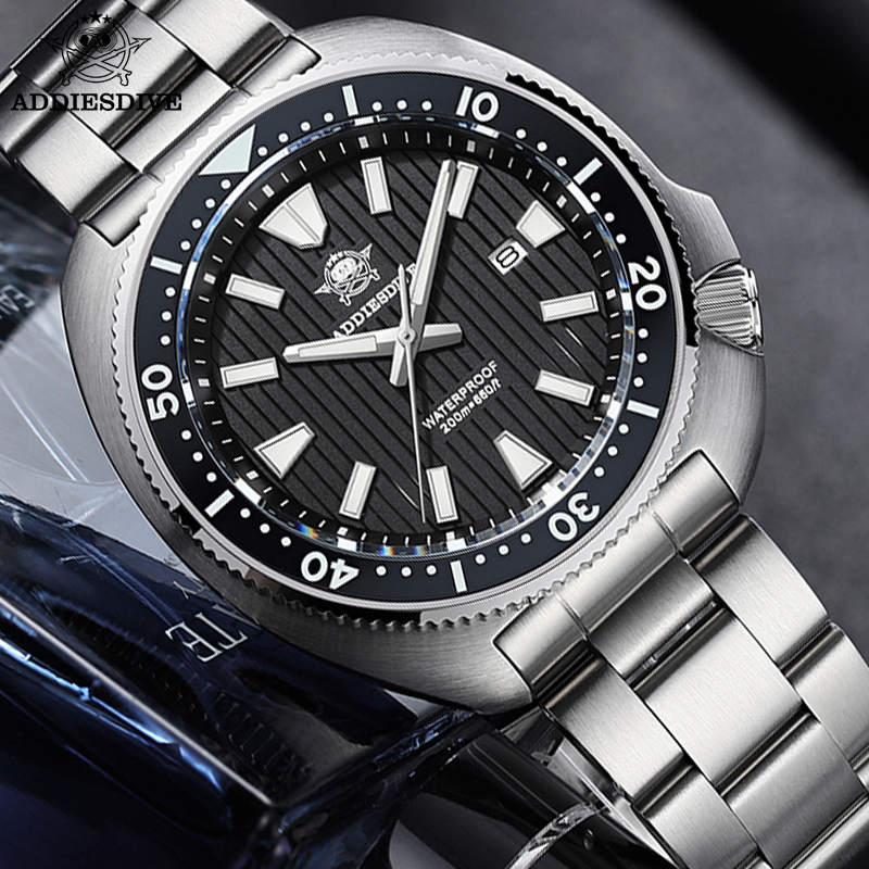 Luxury Watch Packaging Box - ADDIESDIVE Nieuwe herenhorloges Quartz Horloge Saffierglas