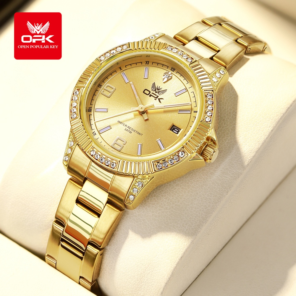 Luxury Watch All Brands - OPK 8184 Luxe geheel gouden dameshorloge