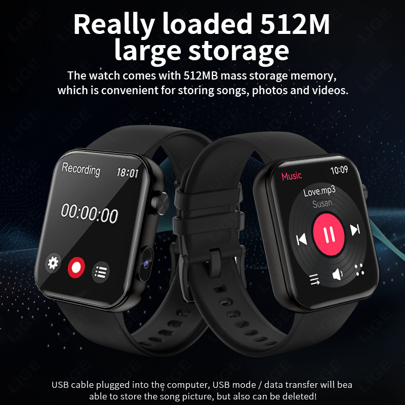 LIGE 512MB Camera Smartwatch 1 - Luxury Watch Makes recensie en prijs