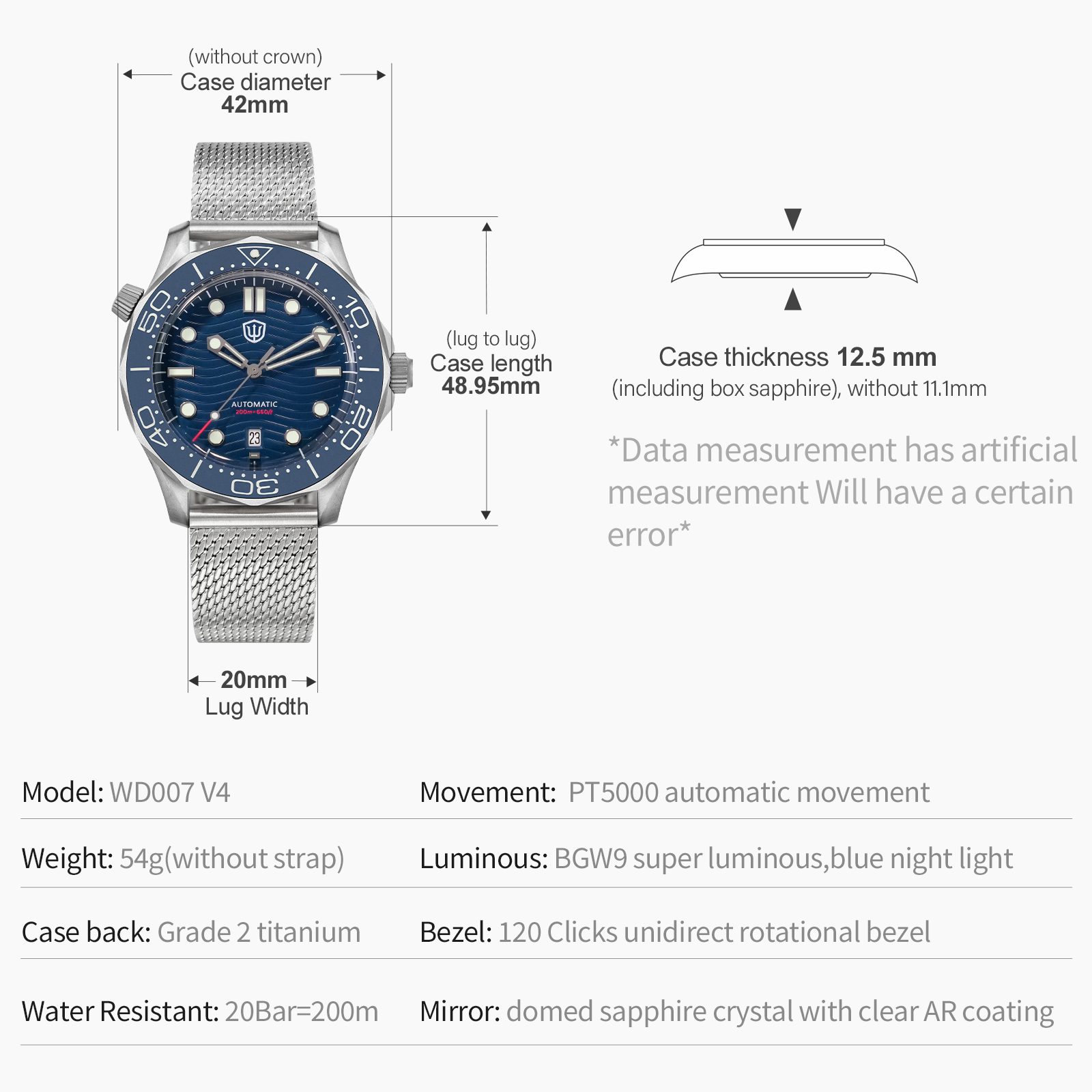 Watchdives WD007 V4 Mechanisch - Luxury Watch Grade recensie en prijs